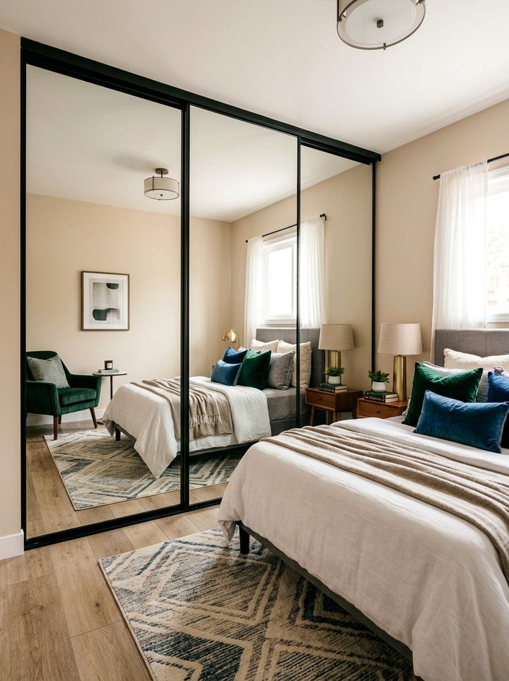 Mirrored Closet Slider - 30 bedroom sliding doors