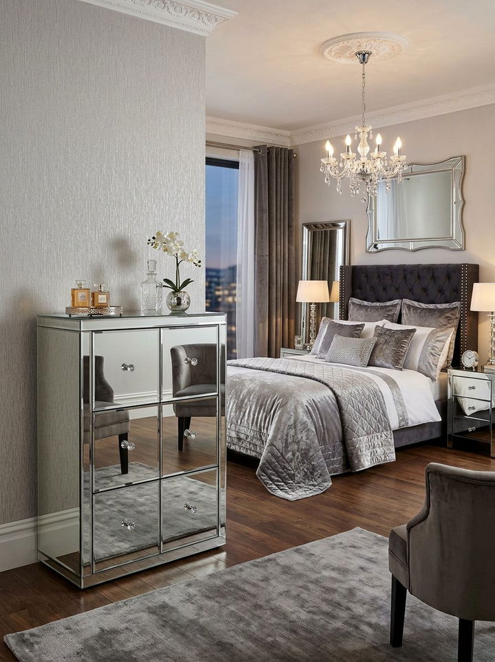 Mirrored Cube Storage - 30 bedroom storage cubes