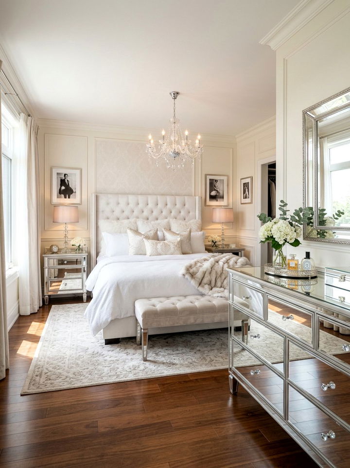 Mirrored Dresser Furniture Set - 30 bedroom statement piece ideas