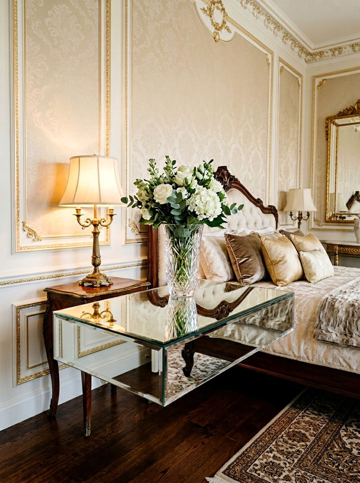 Mirrored Floating Shelf - 30 bedroom floating shelves