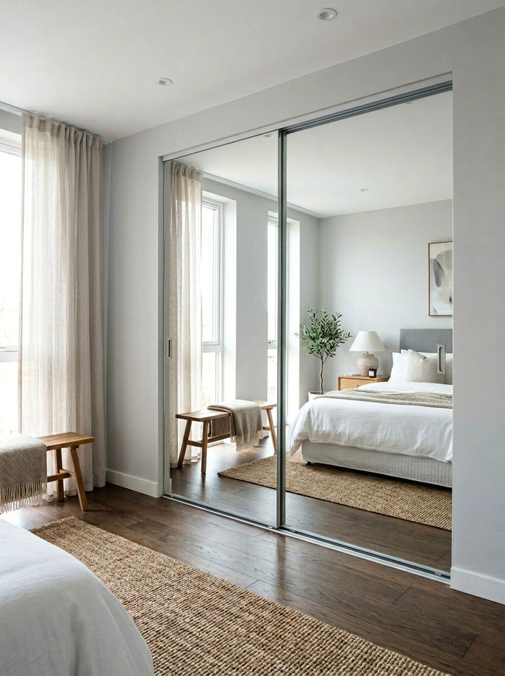 Mirrored Sliding Closet Doors - 30 bedroom closet ideas