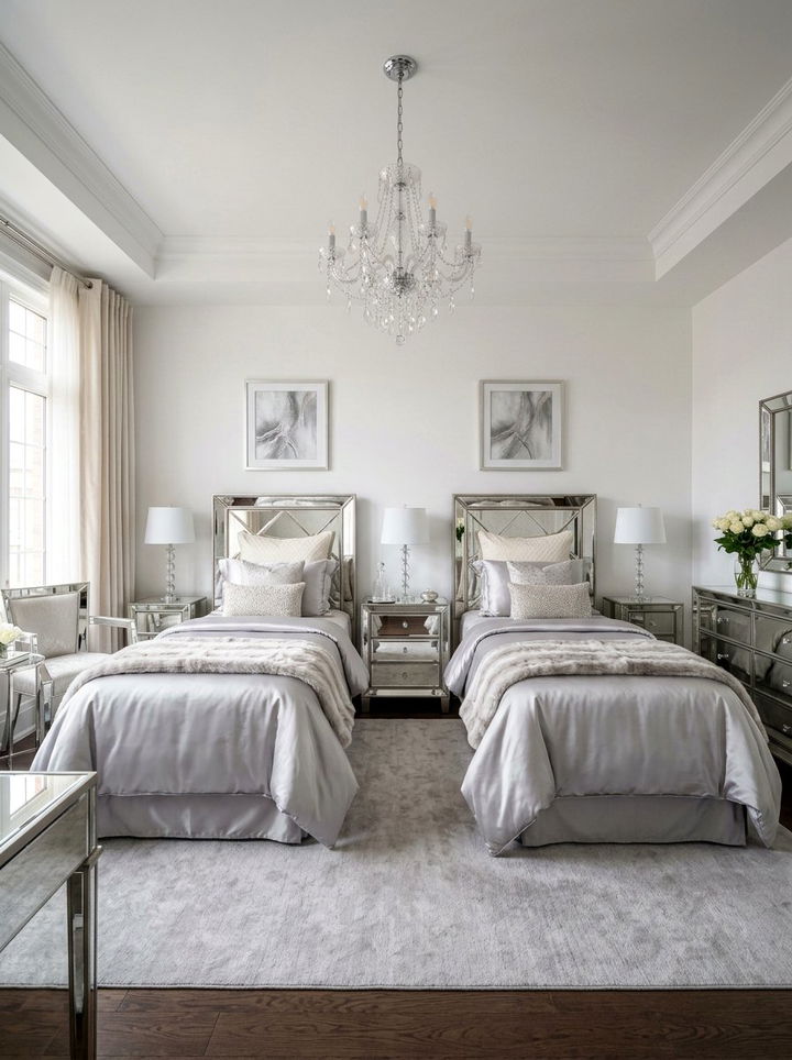 Mirrored Twin Bedroom Set - 30 twin bedroom sets