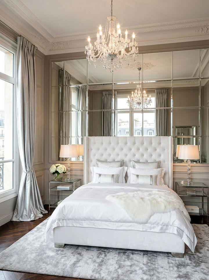 Mirrored Wall Panels - 30 bedroom textured walls