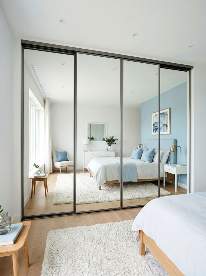 Mirrored Wardrobe Doors - 30 bedroom decorative mirrors