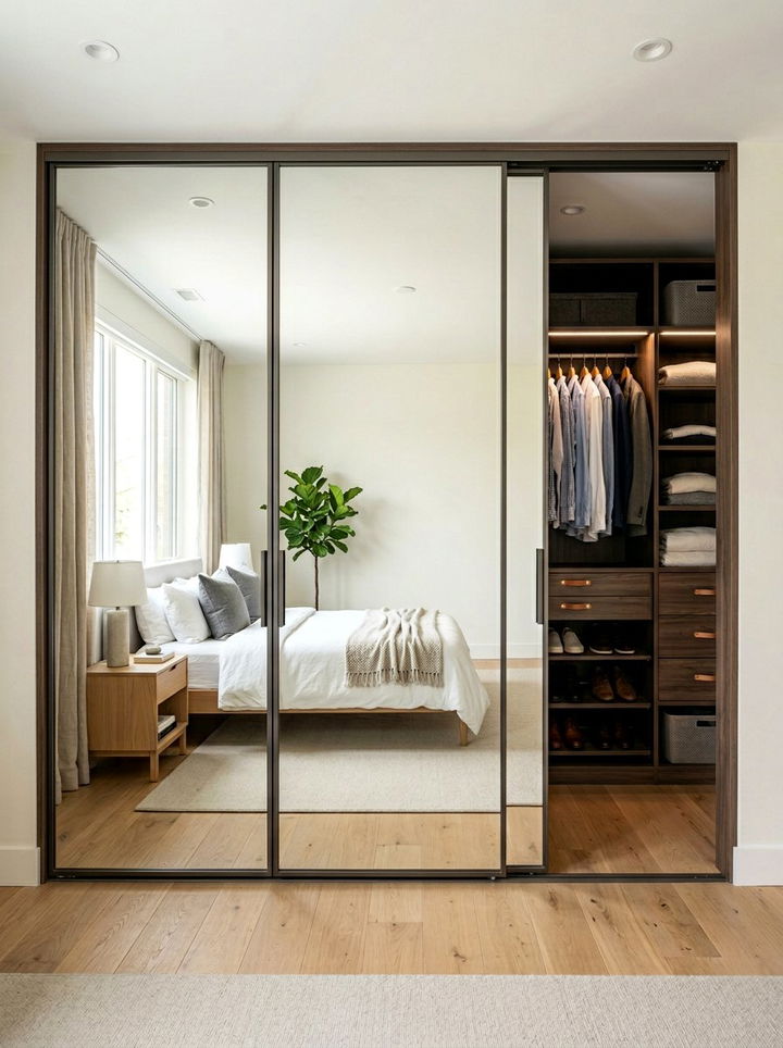 Mirrored Wardrobe System - 30 bedroom closet systems