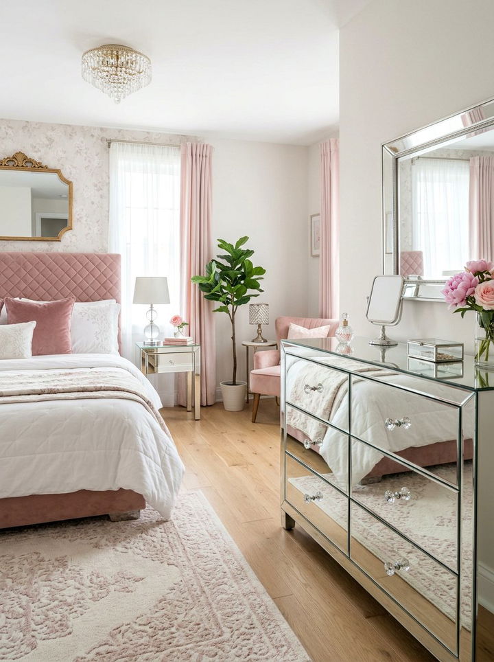 Mirrored dresser with crystal knobs - 30 bedroom mirrored dressers