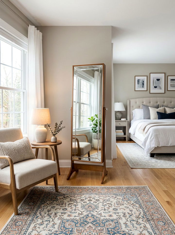 Mirrored jewelry armoire - 30 bedroom mirrored furniture ideas