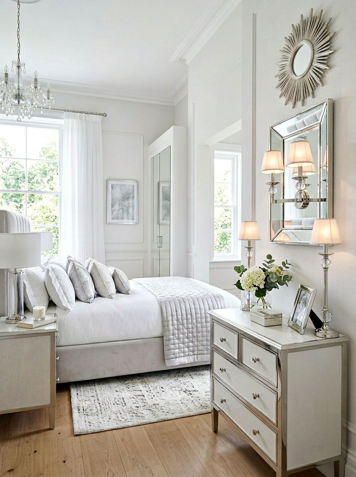 Mirrored wall light - 30 bedroom task lighting ideas