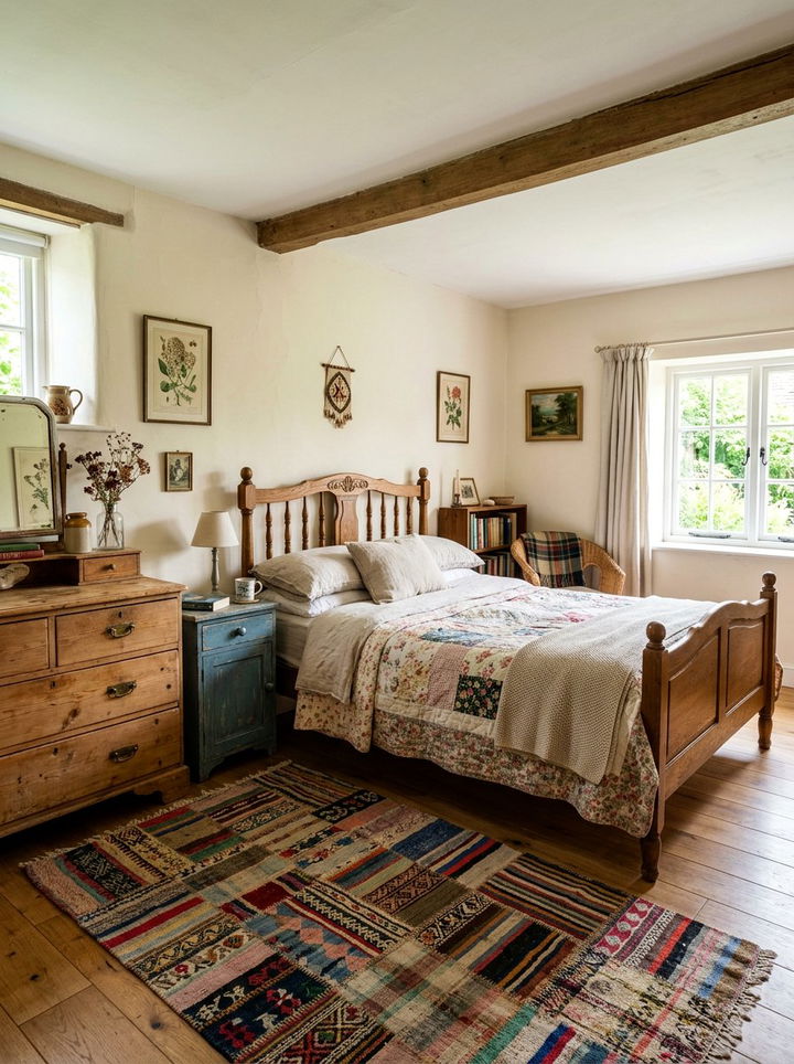 Mismatched Furniture Cottage Bedroom - 30 cottage bedroom ideas