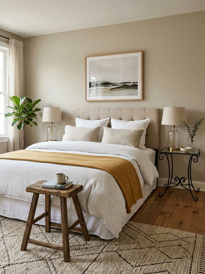 Mismatched Nightstand - 30 secondhand bedroom ideas