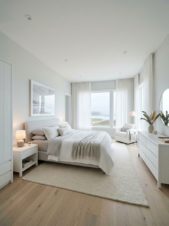 Mist Grey Surface - 30 calming bedroom color ideas