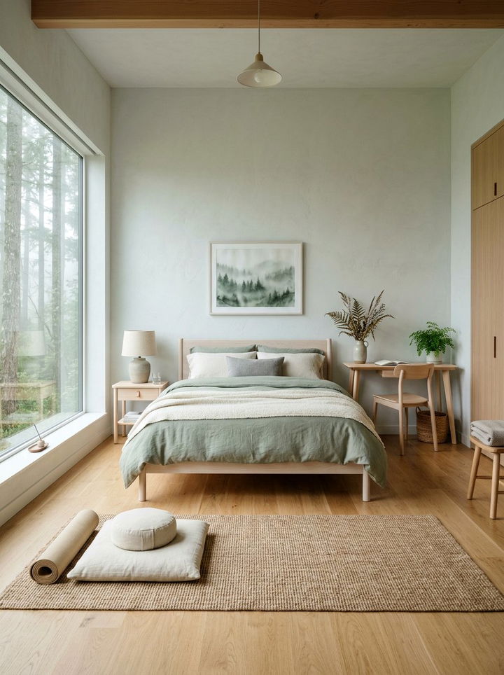 Misted green bedroom - 30 soft color bedroom ideas