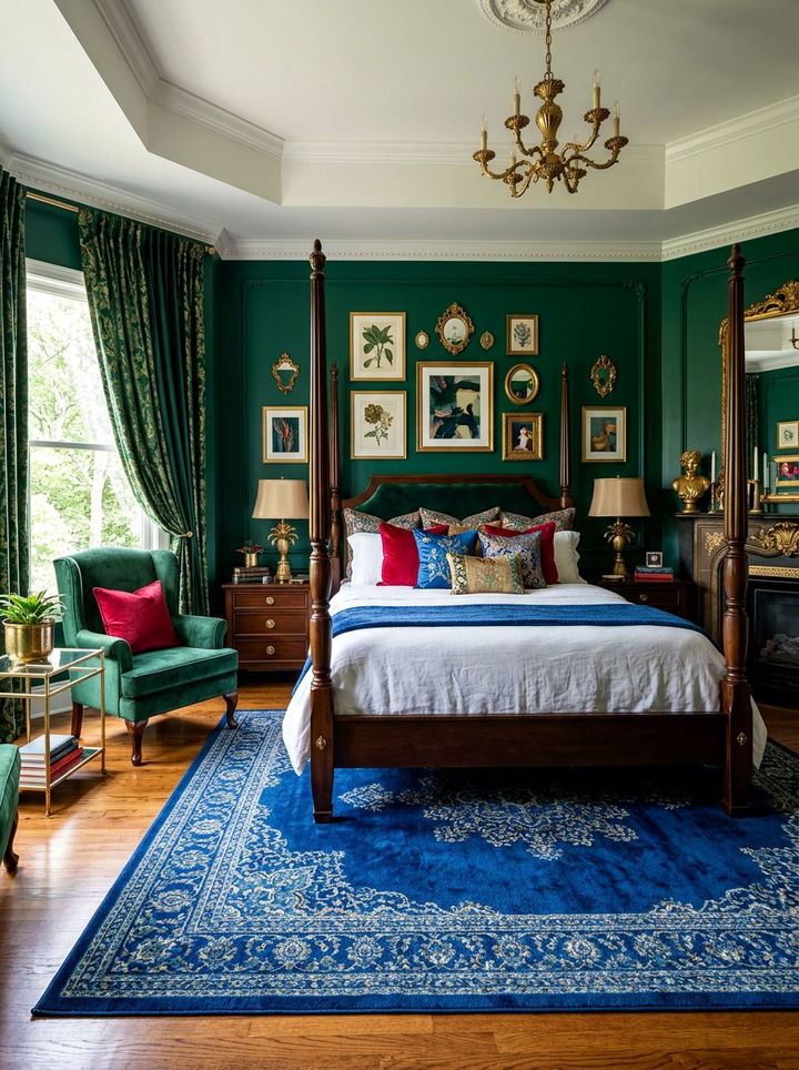 Mixed Jewel Tone Bedroom - 30 jewel tone bedroom ideas