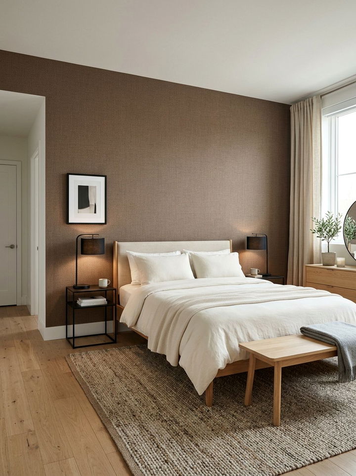 Mocha Brown Wallpaper - 30 warm brown bedroom ideas