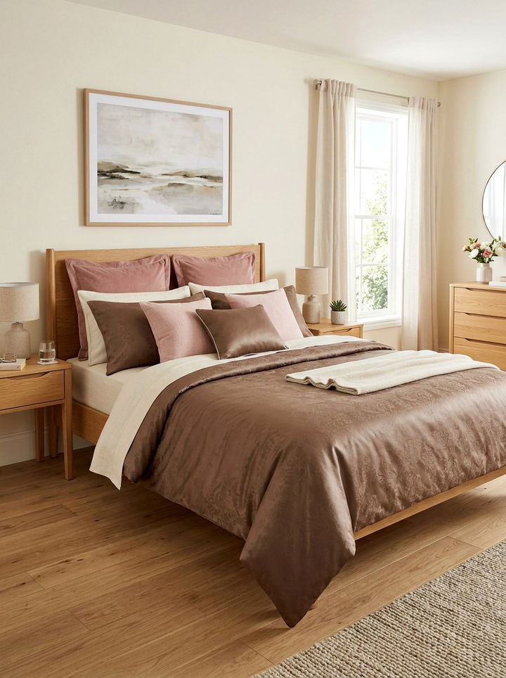 Mocha Satin Bedding - 30 bedroom satin bedding ideas