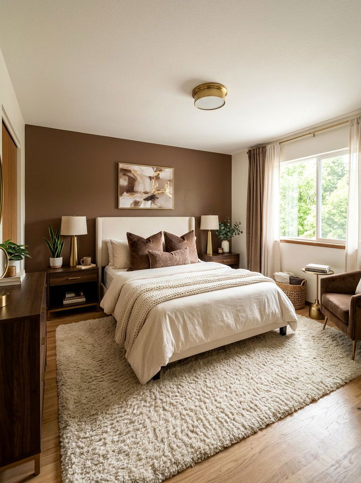 Mocha and cream bedroom - 30 two tone bedroom ideas