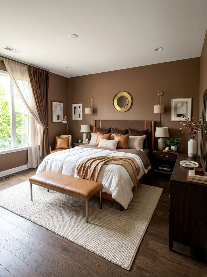 Mocha bedroom - 30 romantic bedroom color ideas