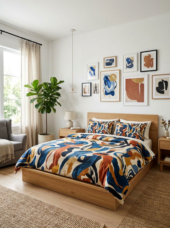 Modern Abstract Print Bedding - 30 bedroom bedding sets