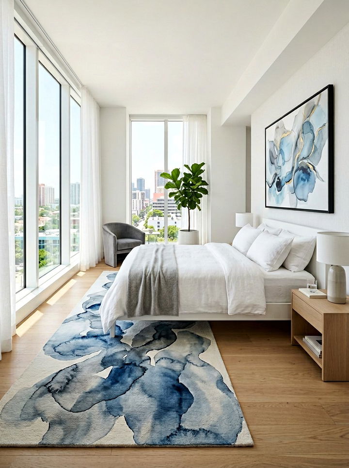 Modern Abstract Runner Rug - 30 bedroom runner rugs