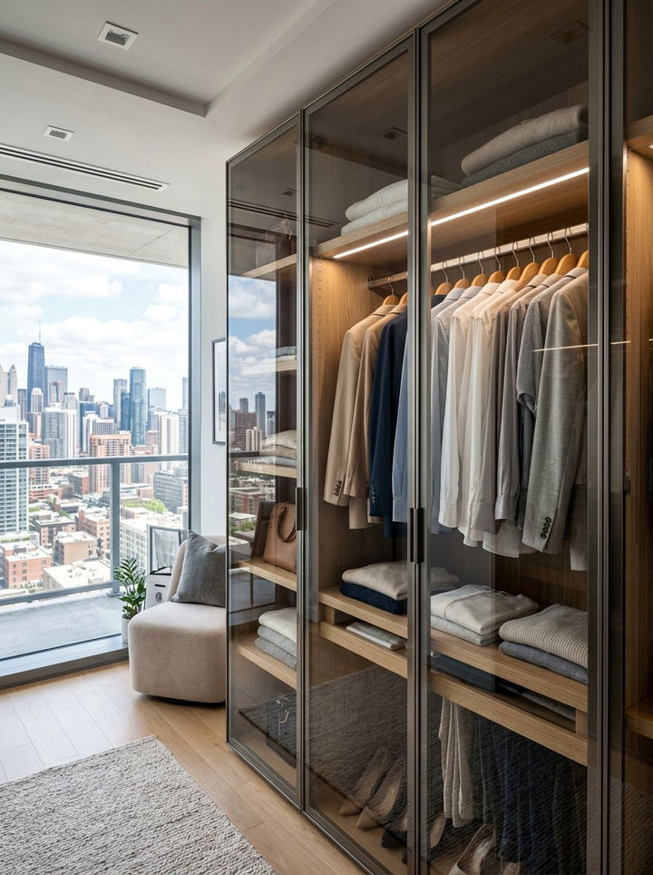 Modern Apartment Wardrobe - 30 bedroom wooden hangers