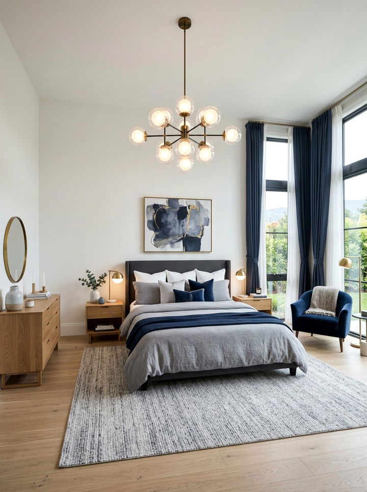 Modern Bedroom Chandelier - 30 bedroom lighting ideas