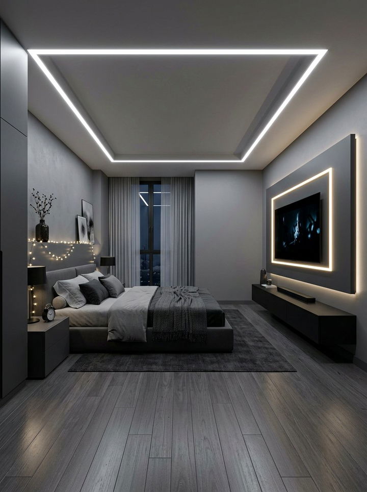 Modern Bedroom Fairy Lights - 30 bedroom fairy lights ideas