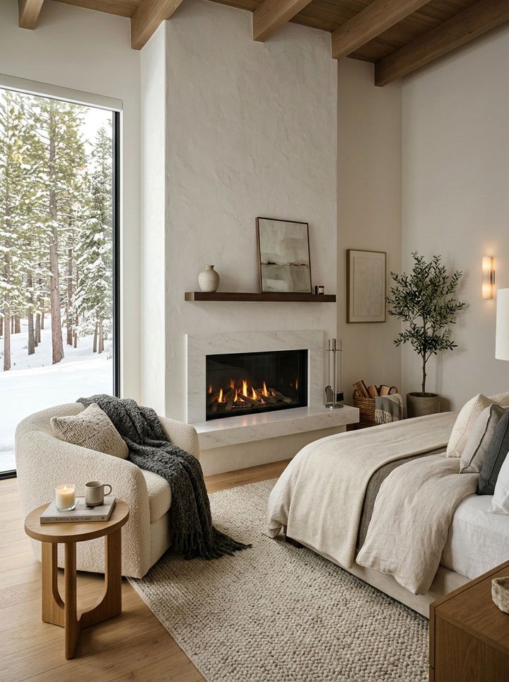 Modern Bedroom Fireplace - 30 spa bedroom ideas