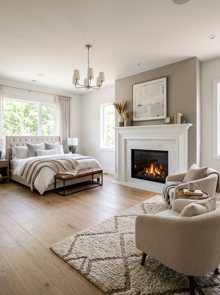 Modern Bedroom Fireplace - 30 bedroom conversation starter ideas