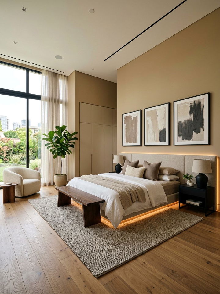 Modern Beige Bedroom - 30 beige bedroom decor ideas