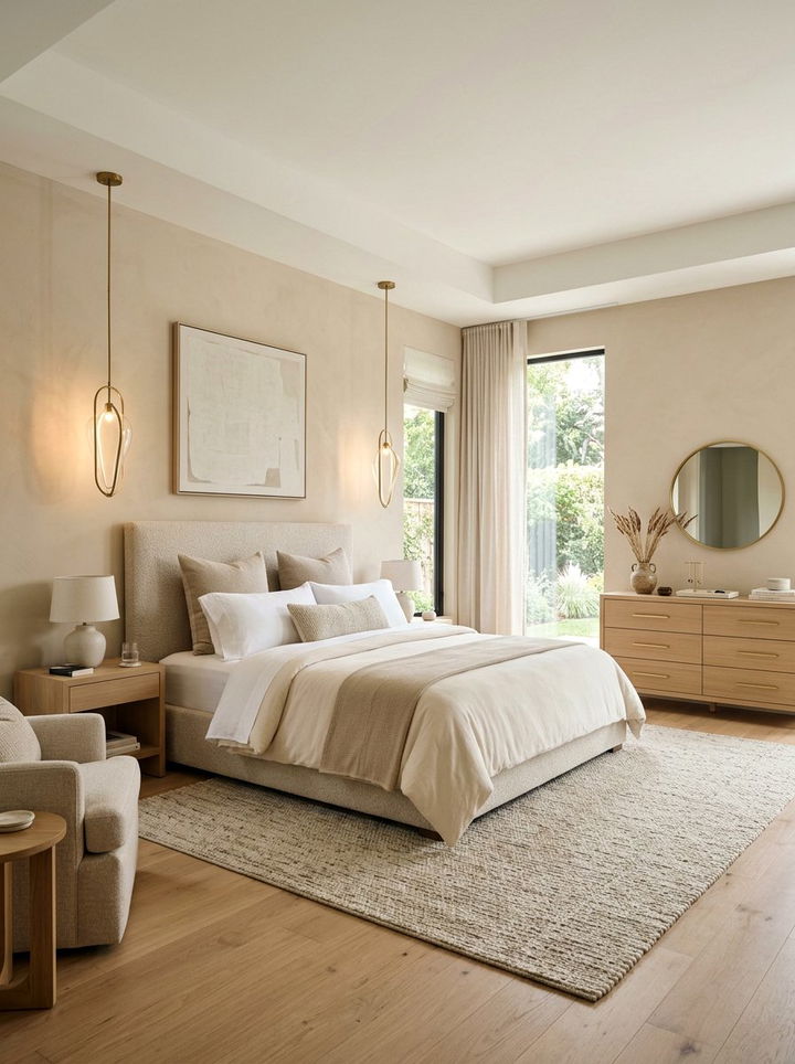 Modern Beige Master Bedroom - 30 scandinavian beige bedroom ideas