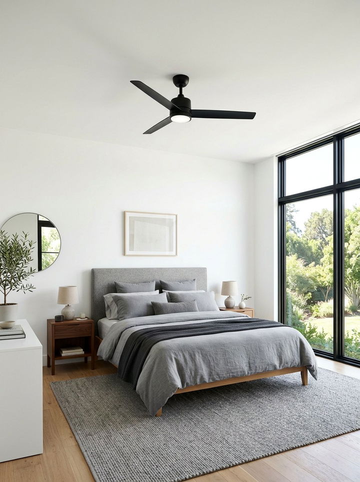 Modern Black Ceiling Fan - 30 bedroom ceiling fans