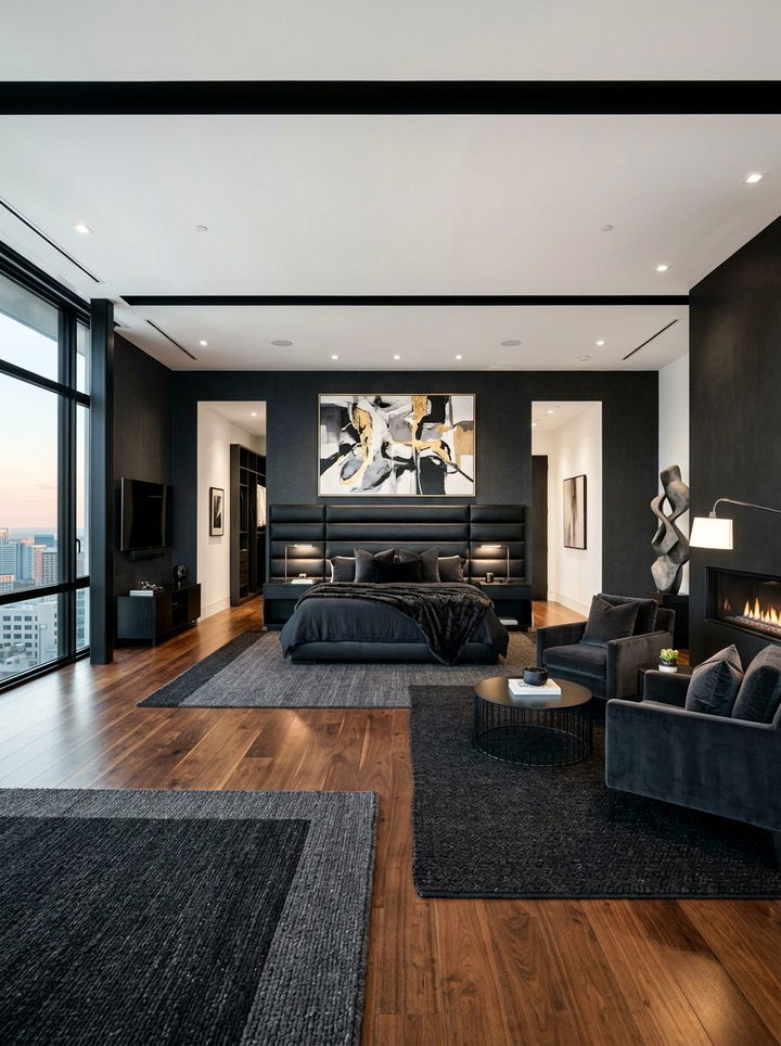 Modern Black Master Bedroom - 30 modern black bedroom ideas