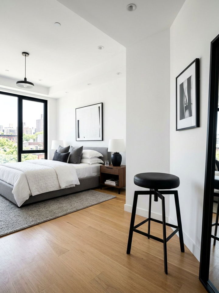 Modern Black Stool - 30 bedroom stools