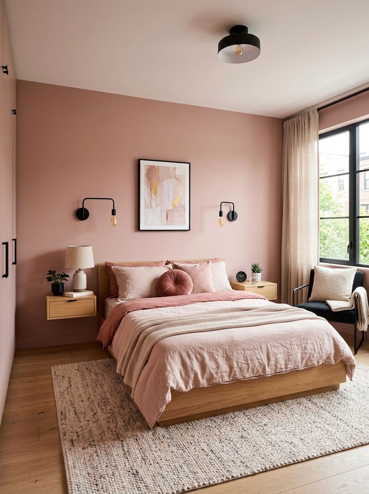 Modern Blush Pink Bedroom - 30 blush pink bedroom ideas