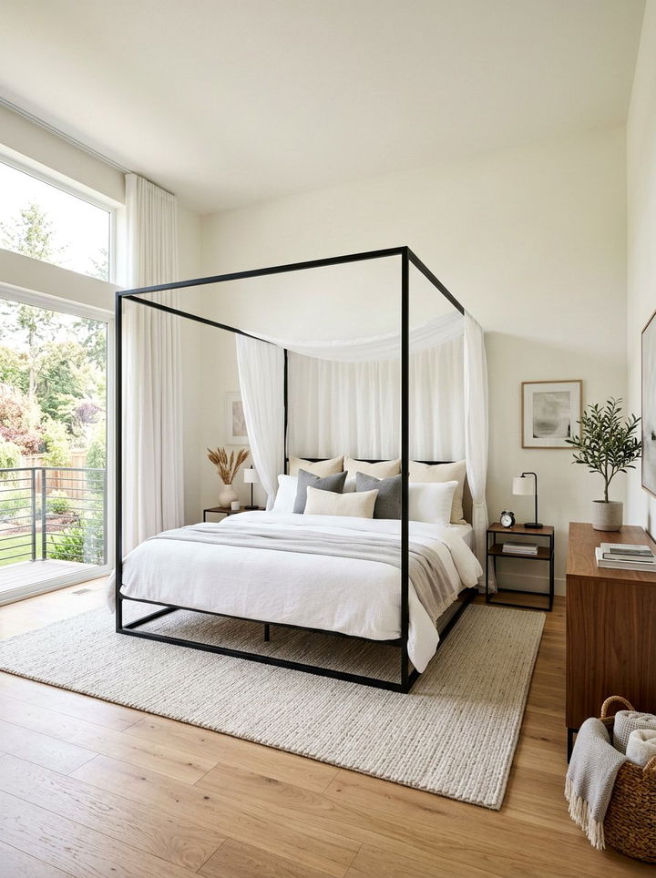 Modern Canopy Bed Bedroom - 30 California casual bedroom ideas