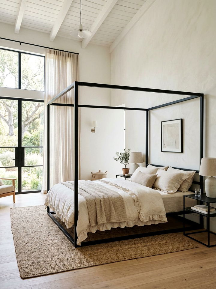 Modern Canopy Bed Frame - 30 bedroom statement piece ideas