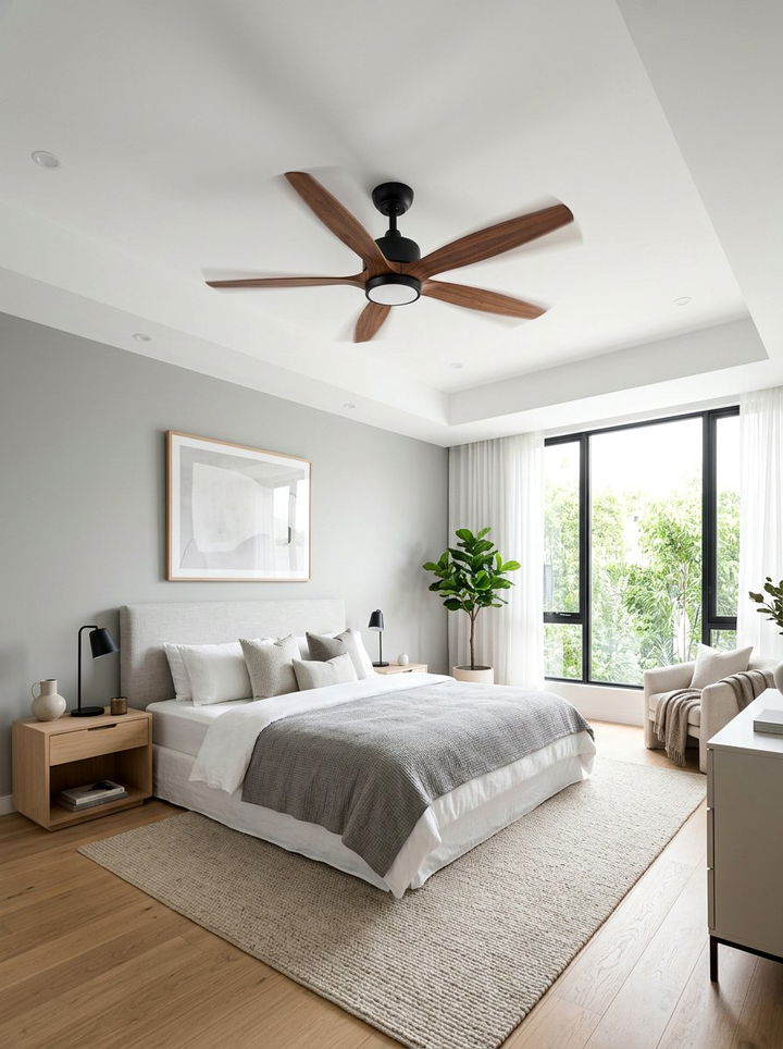 Modern Ceiling Fan - 30 bedroom finishing touches ideas
