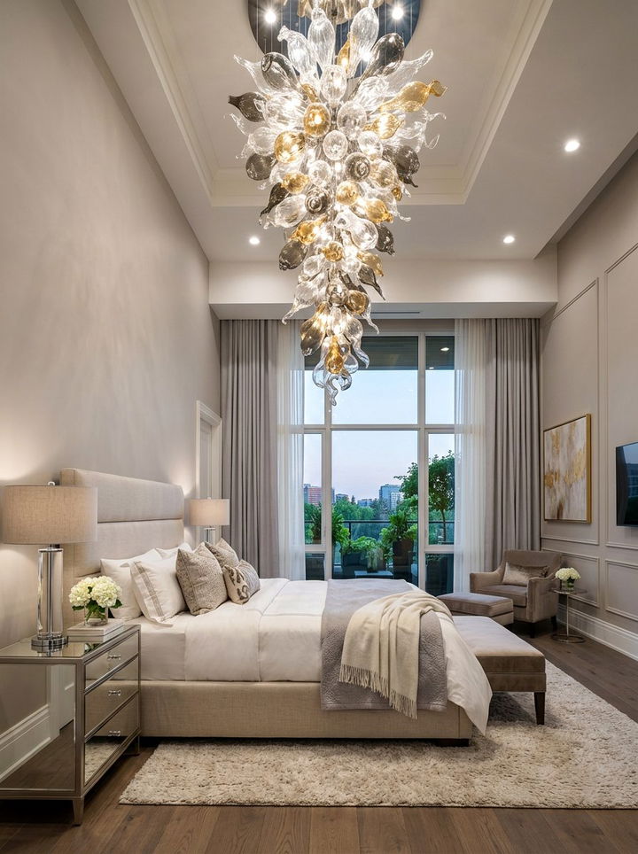 Modern Chandelier Master Bedroom - 30 luxury bedroom ideas