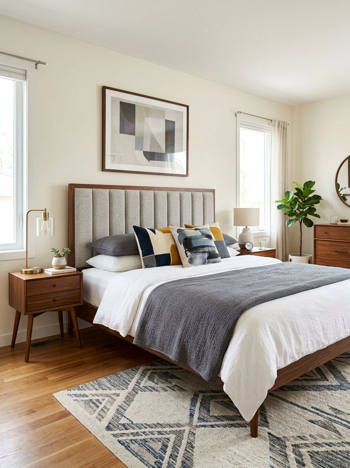 Modern Channel Tufted Headboard - 30 bedroom tufted headboards