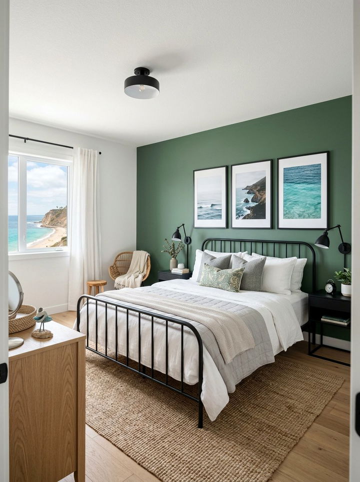 Modern Coastal Green Bedroom - 30 coastal green bedroom ideas
