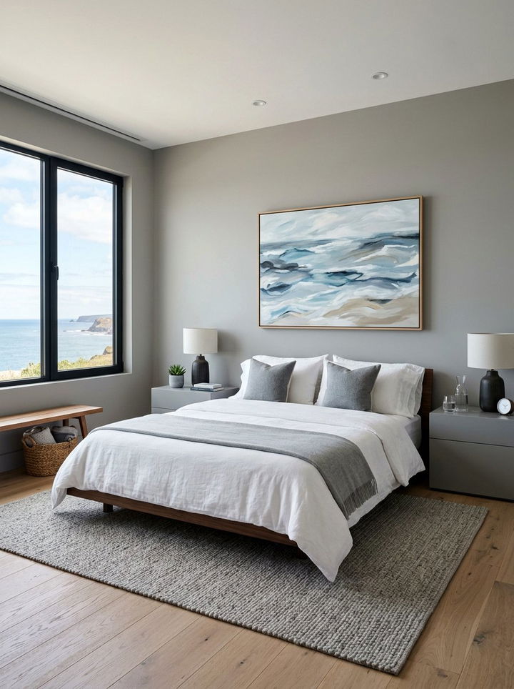 Modern Coastal Grey Bedroom - 30 coastal grey bedroom ideas