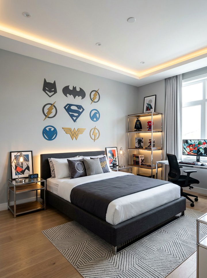Modern Comic Style Bedroom - 30 comic book bedroom ideas