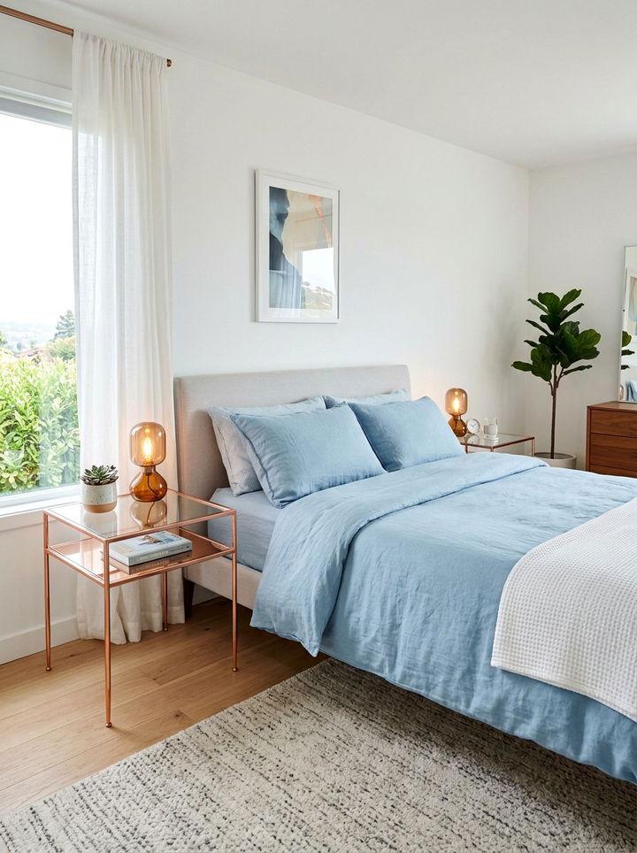 Modern Copper Nightstand - 30 copper bedroom ideas