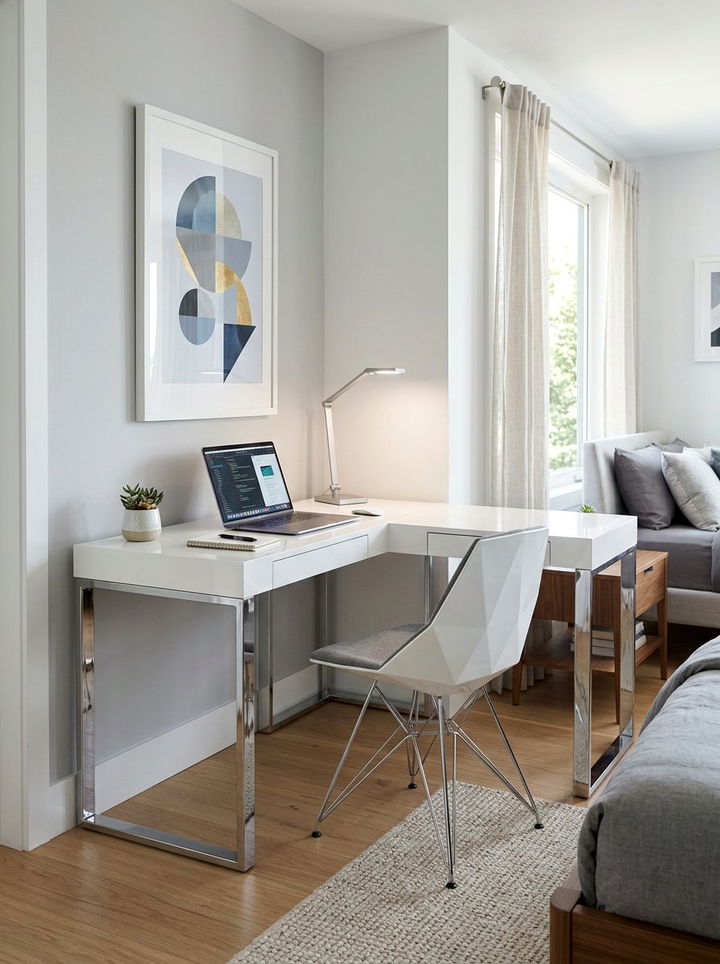 Modern Corner Desk - 30 bedroom corner desk ideas