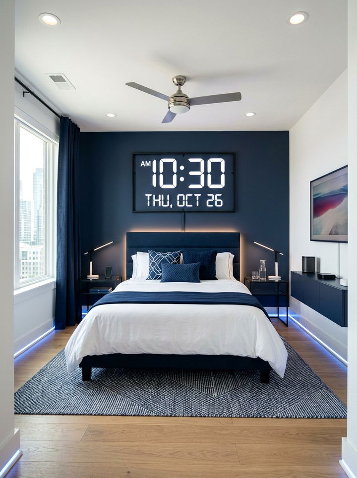 Modern Digital Led Wall Clock - 30 bedroom wall clocks