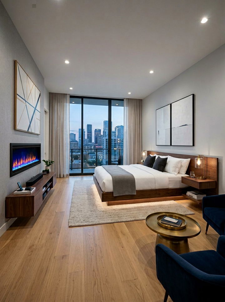 Modern Electric Fireplace Master Bedroom - 30 bedroom with fireplace ideas