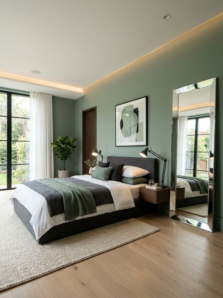 Modern Eucalyptus Green Bedroom - 30 eucalyptus green bedroom ideas
