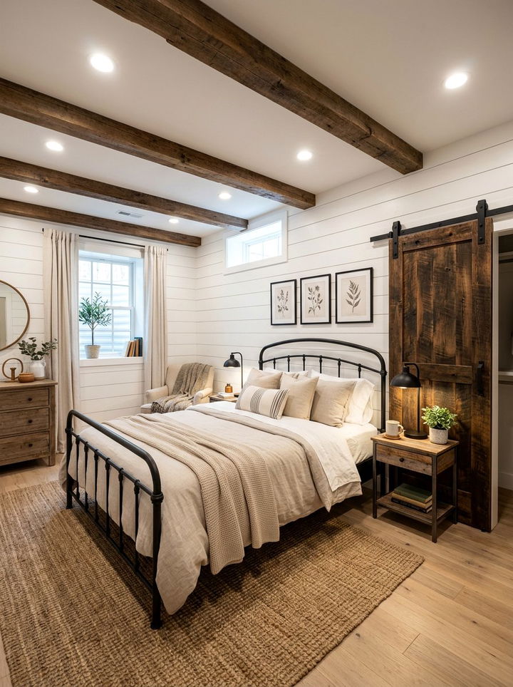Modern Farmhouse Basement Bedroom - 30 basement bedroom ideas
