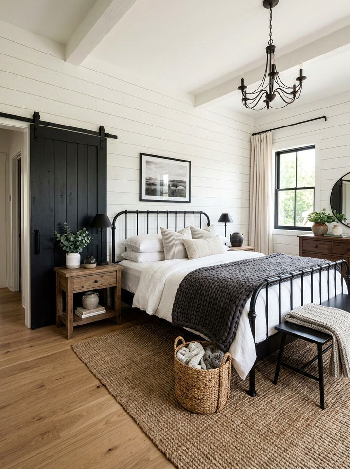 Modern Farmhouse Black And White Bedroom - 30 black and white bedroom ideas