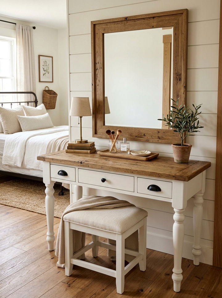 Modern Farmhouse Dressing Table - 30 bedroom modern vanity designs